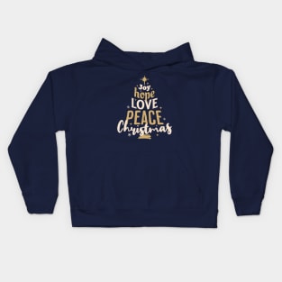 Joy Hope Peace Christmas Kids Hoodie